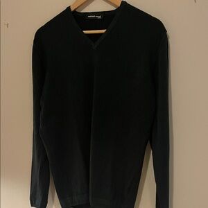 Men's V-Neck Sweater in Charcoal